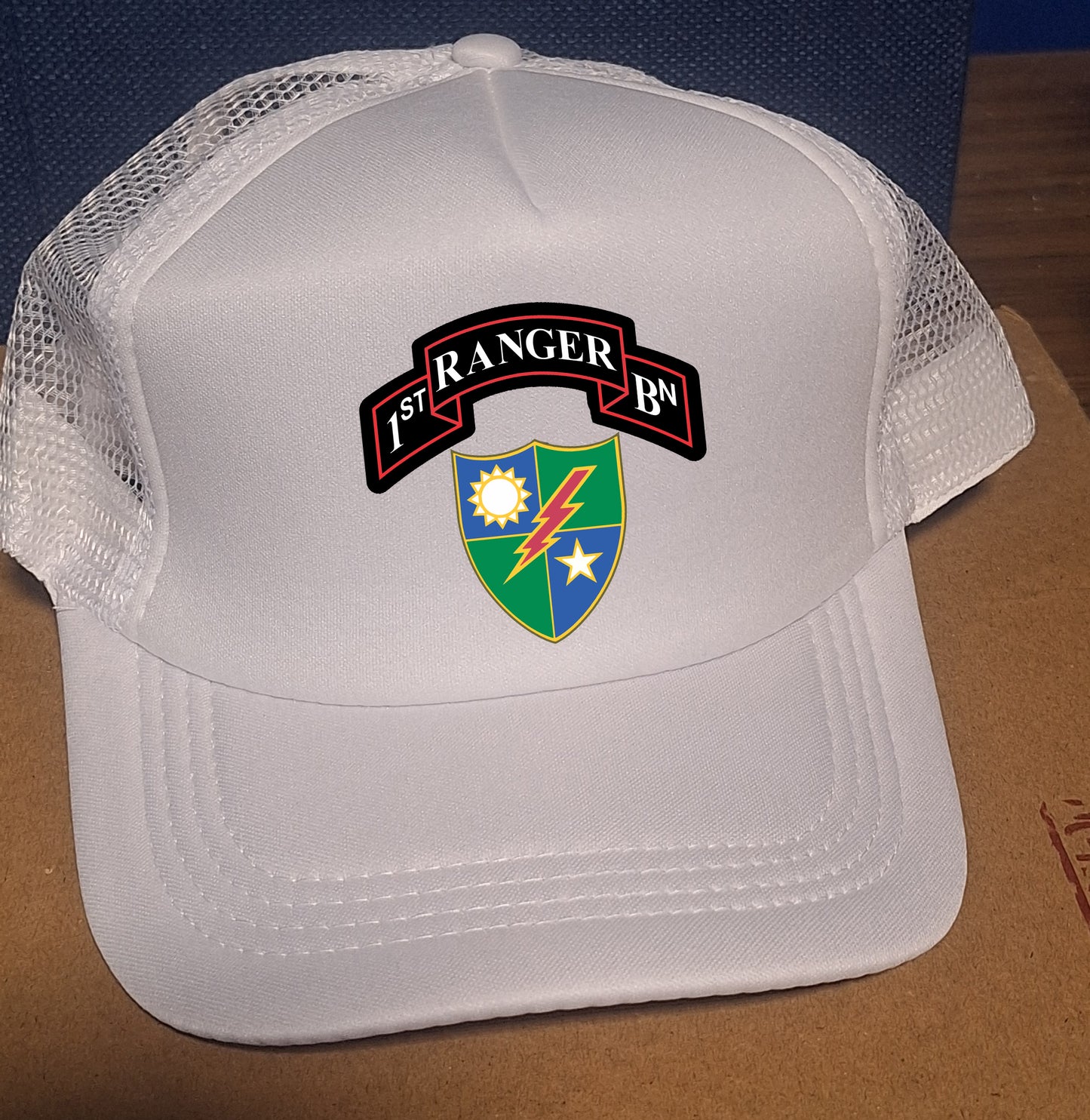 Adjustable Trucker Baseball Hat Army 1st Ranger Battalion