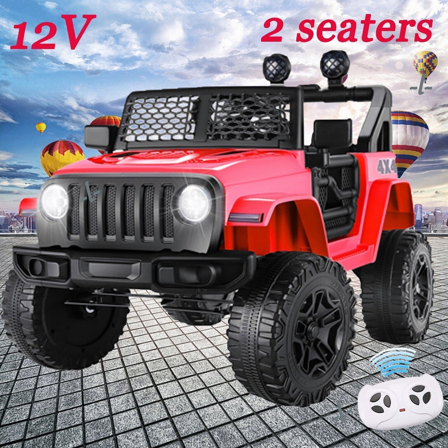 12V/24V Electric Kids Ride On Jeep with Music and Remote Control - A+ Quality