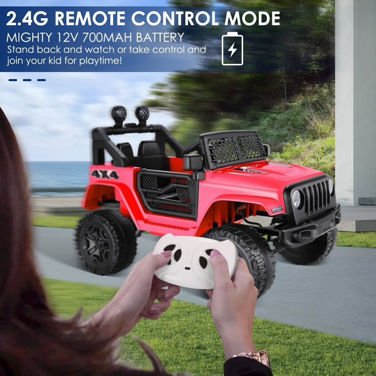 12V/24V Electric Kids Ride On Jeep with Music and Remote Control - A+ Quality