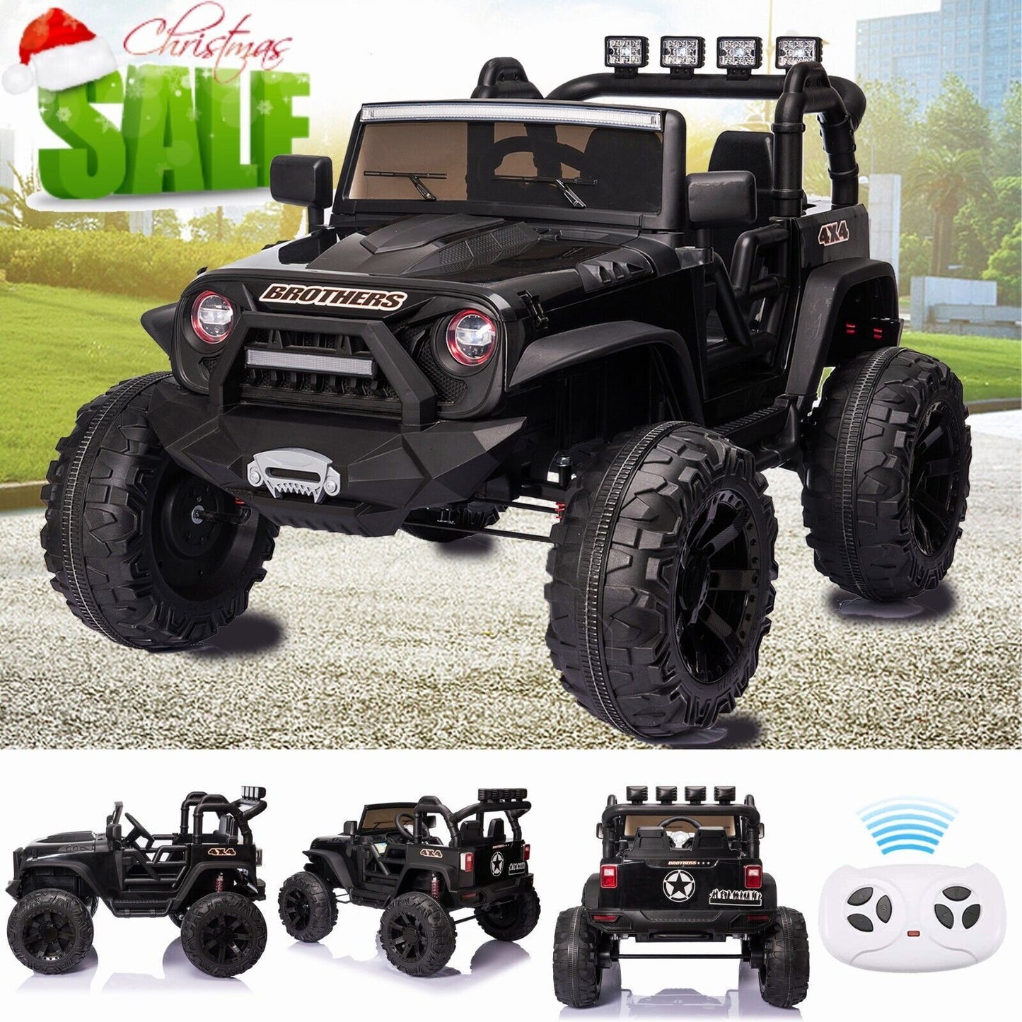 Electric 24V Kids Ride on Truck Car Jeep with MP3, LED Lights, and Remote Control