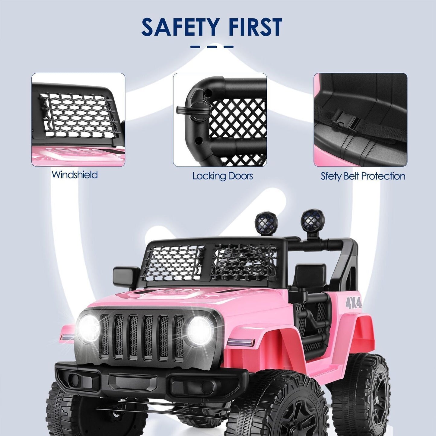 2-Seater Electric Ride-On Truck for Kids with Remote Control - 12V Power Wheels Toy Car