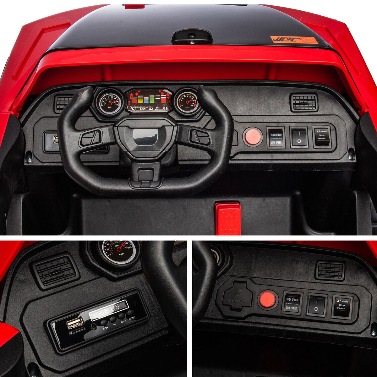 2-Seater Electric Ride-On Car for Kids with USB, Bluetooth, and MP3 Capabilities - 24V Power Wheels