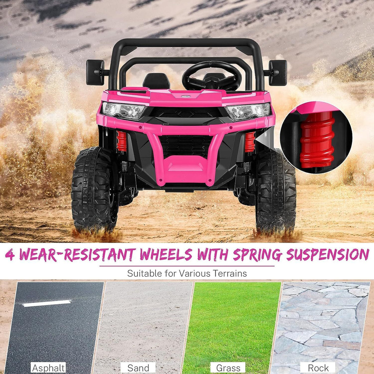 2-Seater Electric Truck Tractor with Dump Bed and Remote Control for Kids (24V)