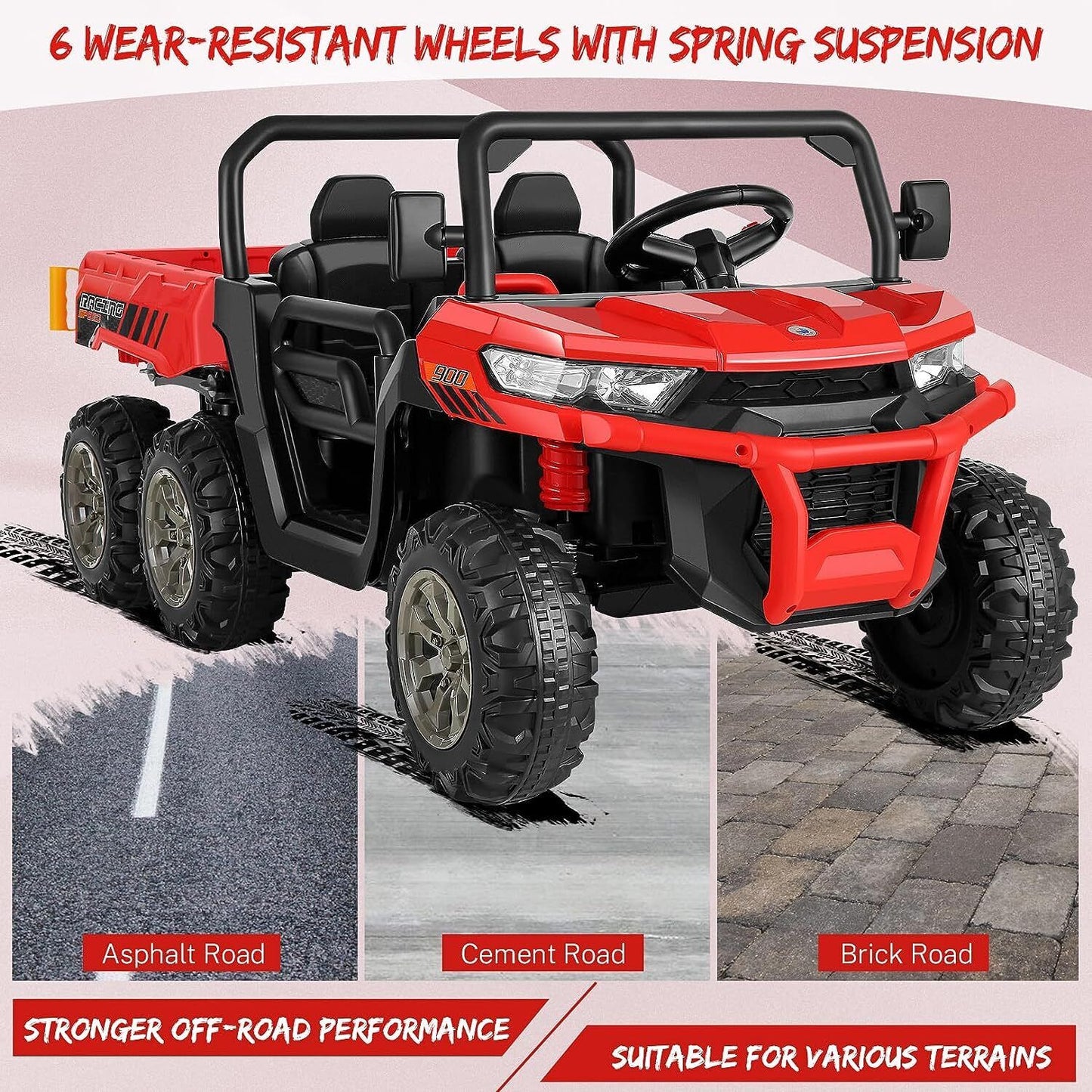 2-Seater Electric Truck Tractor with Dump Bed and Remote Control for Kids (24V)