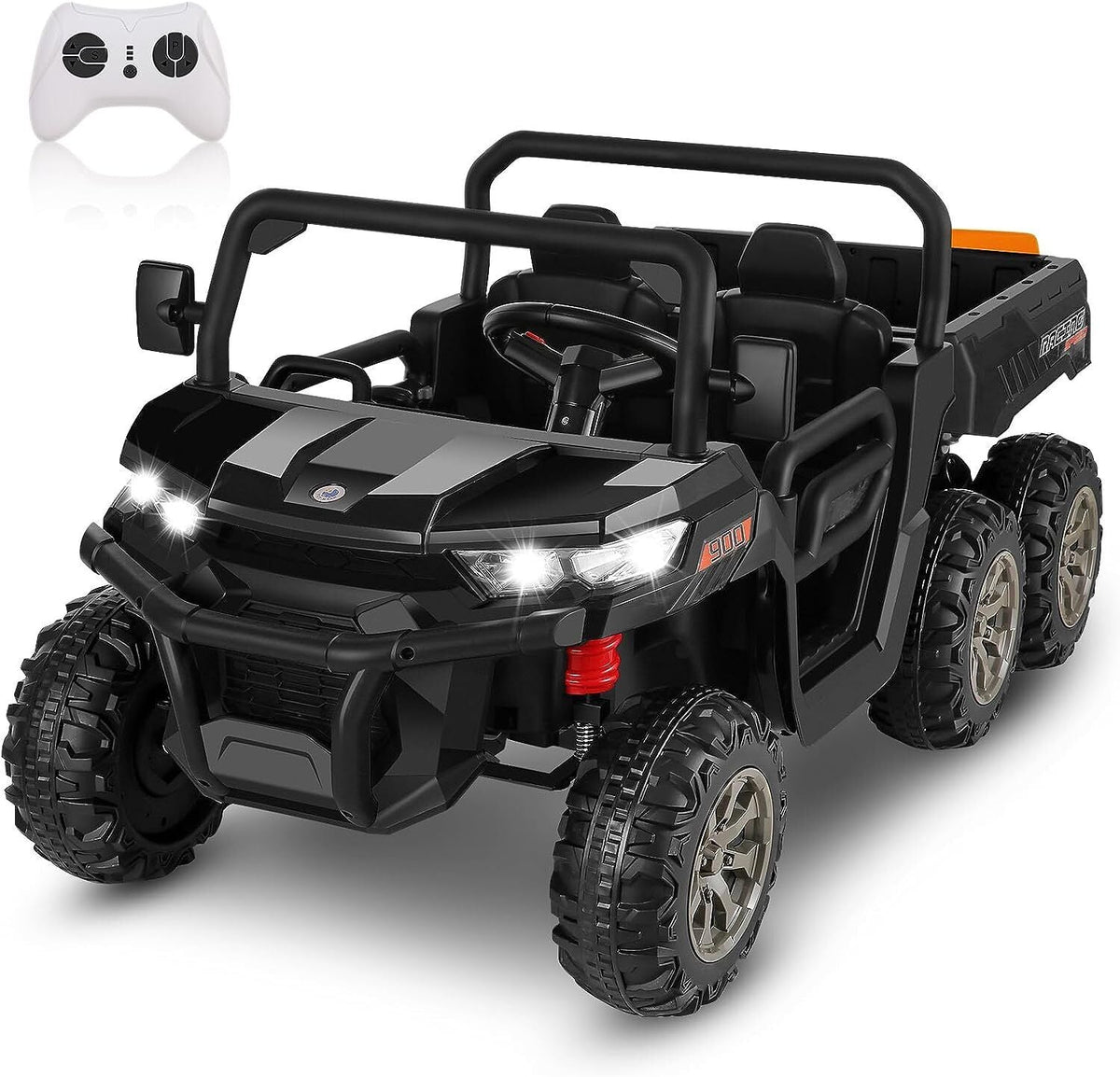 2-Seater Electric Truck Tractor with Dump Bed and Remote Control for Kids (24V)
