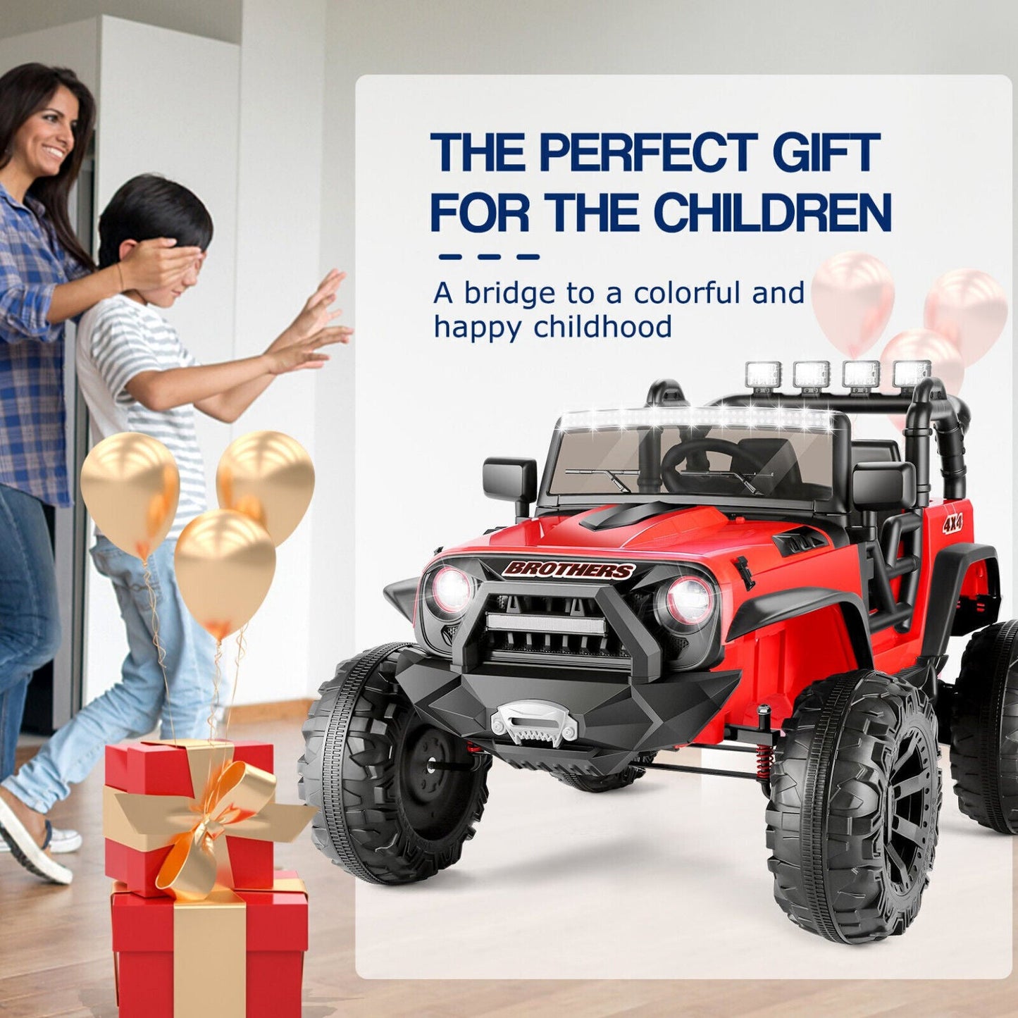 2-Seater Kids Electric Car with Parent Remote Control - 24V Ride On Truck for Endless Fun!