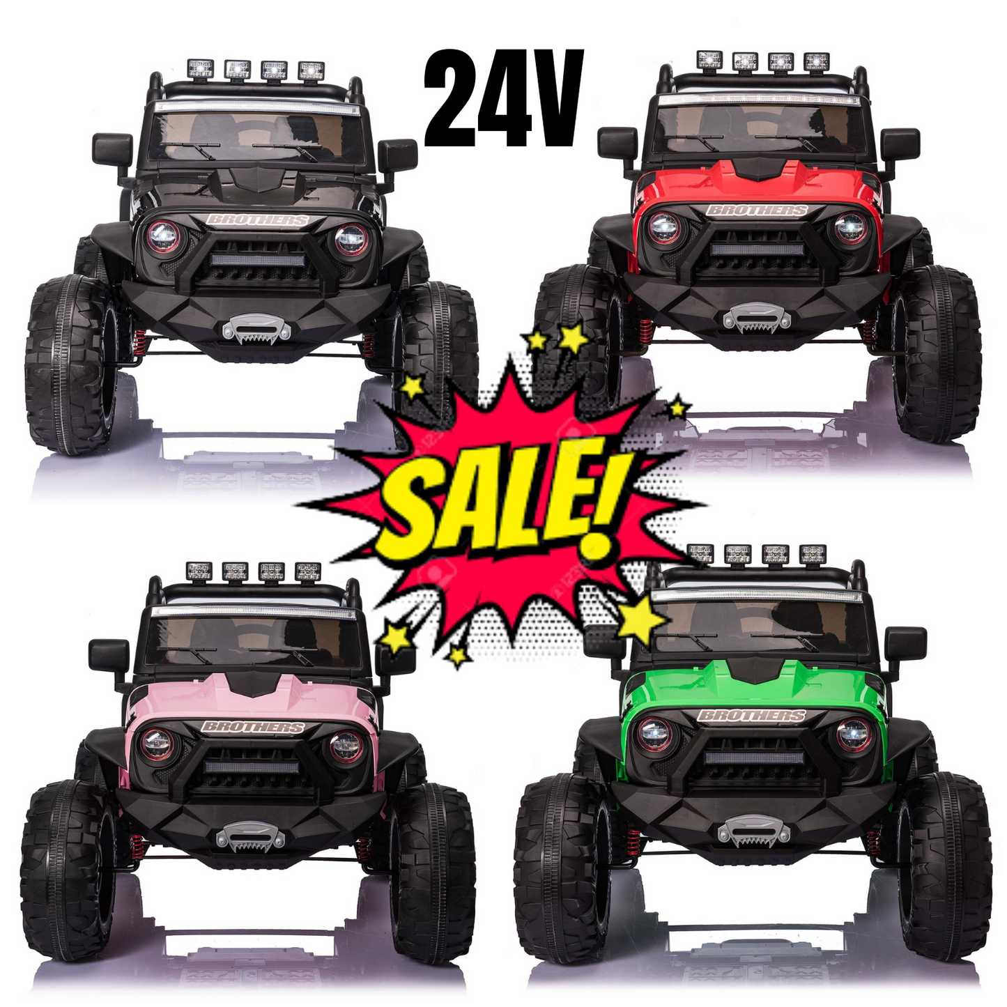 2-Seater Kids Electric Car with Parental Remote Control - 24V Ride On Truck