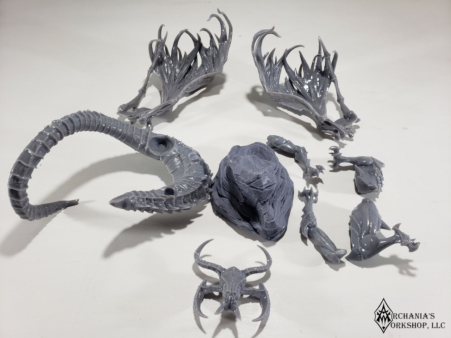 Black D20 Dragon