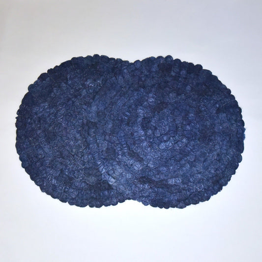 Mulberry Silk Charger (Pair) - Sea Blue
