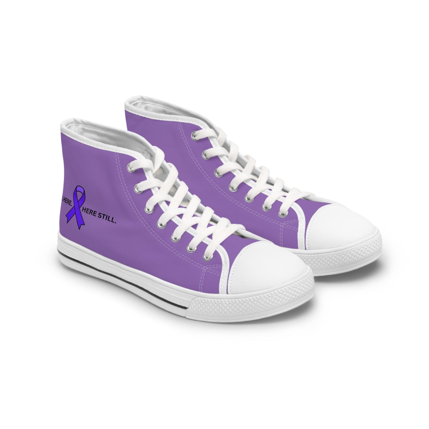 Still Here. Here Still. Women’s High-Top Sneakers – Epilepsy Awareness