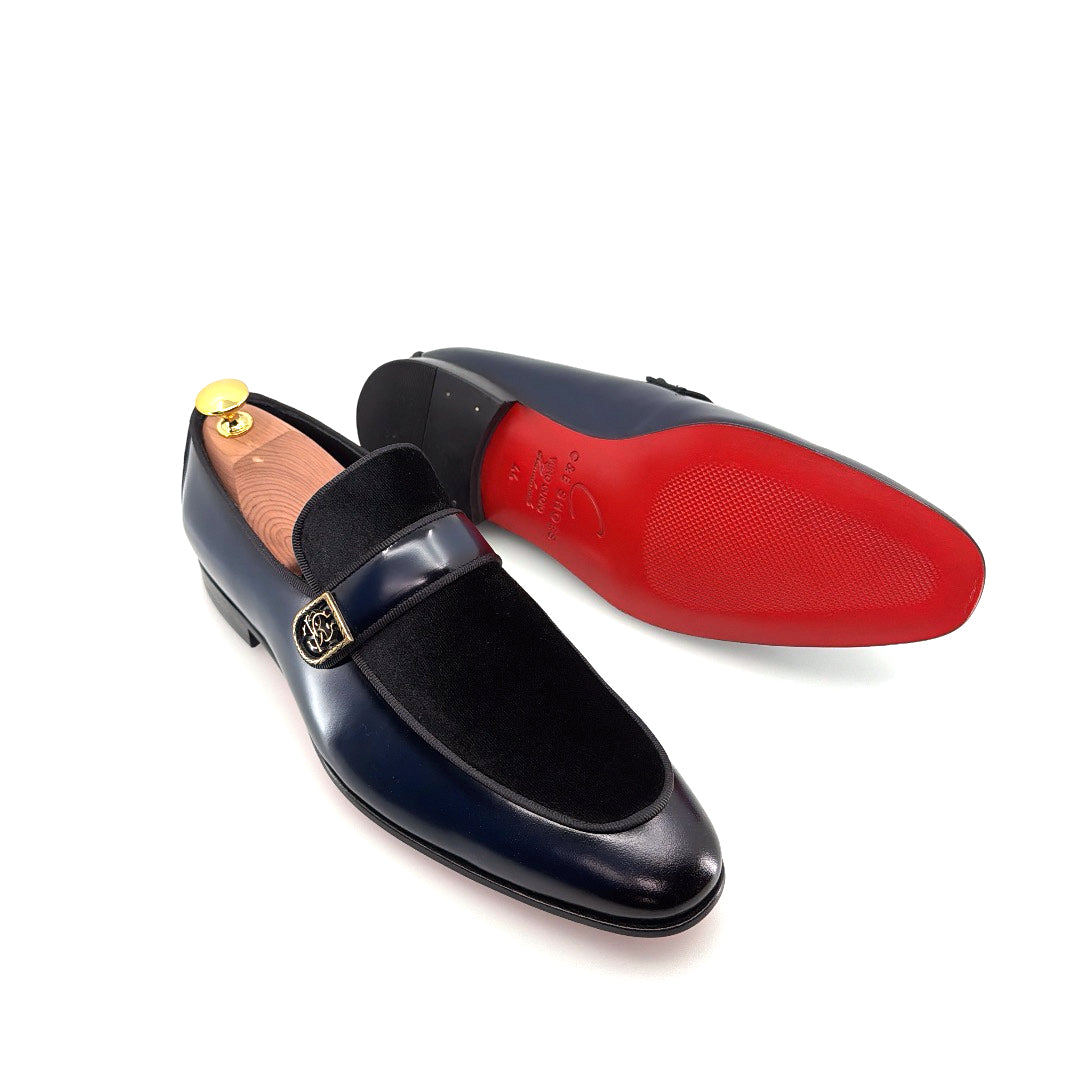 C Collection Leather Loafer - Navy