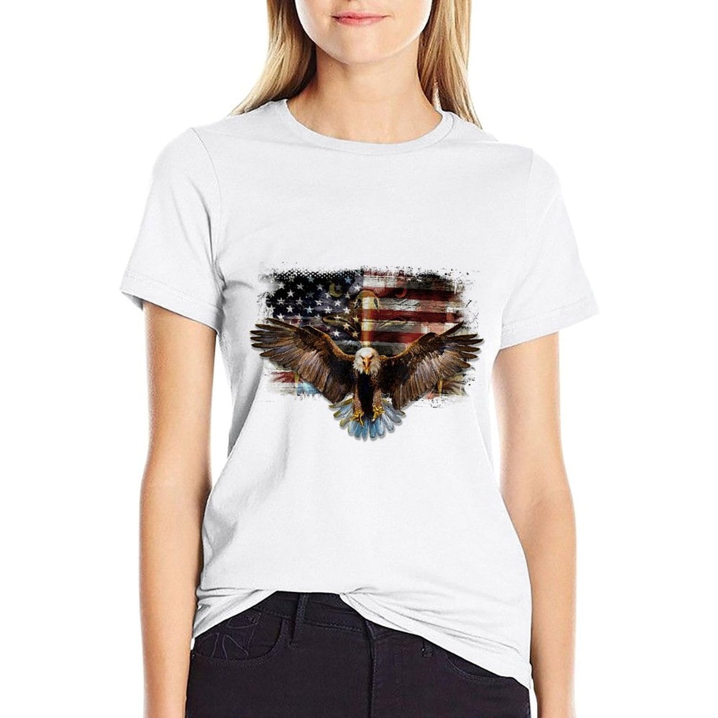 Bald Eagle 4th of July American USA Eagle Patriotic  Slim-fit Cut T-Shirt
