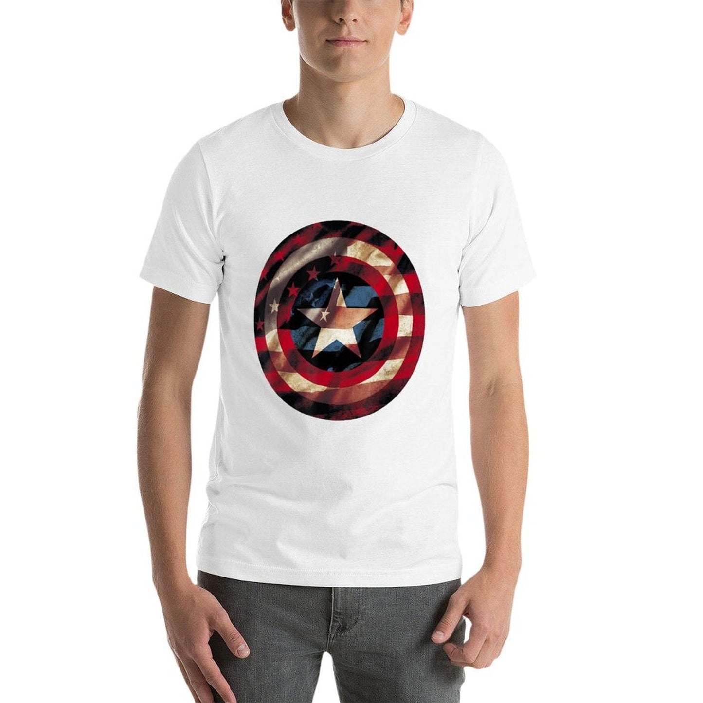 Marvel Captain America Avengers Shield  Polyester Blend T-Shirt