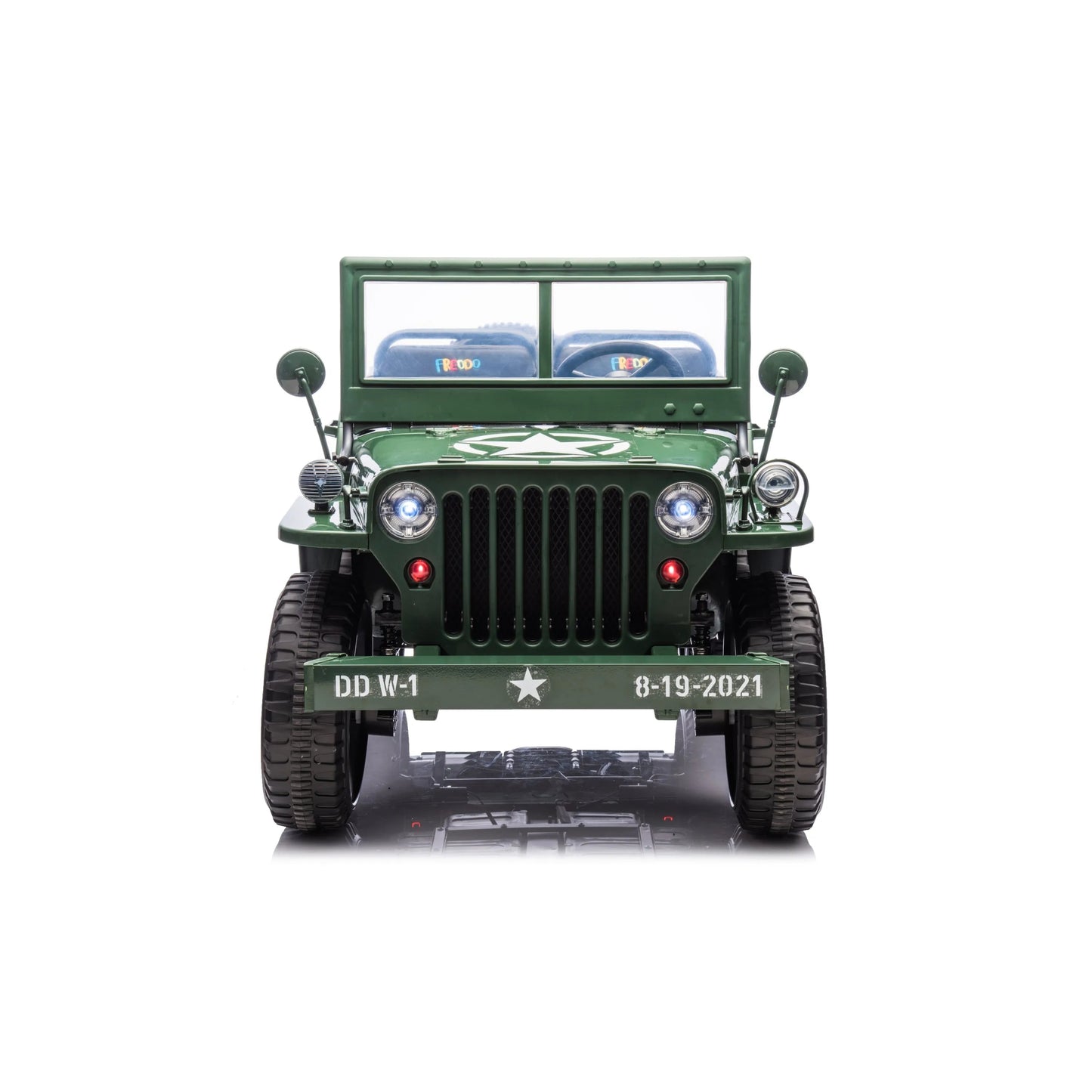 24V Magic Cars Military Willy Jeep 3 Seater Electric Ride on