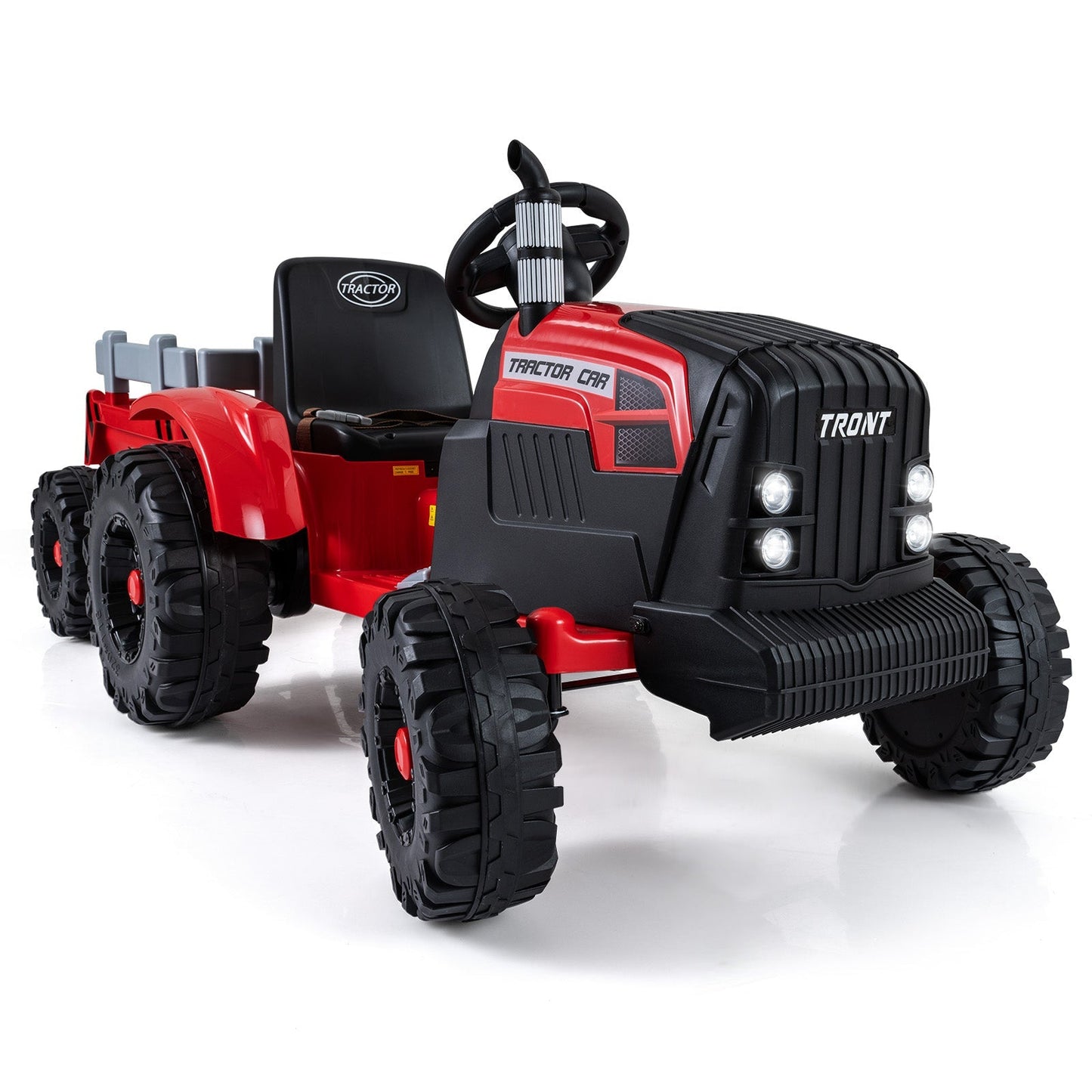 24V Ride On Tractor for Kids Electric Vehicle with Detachable Trailer and Remote Control