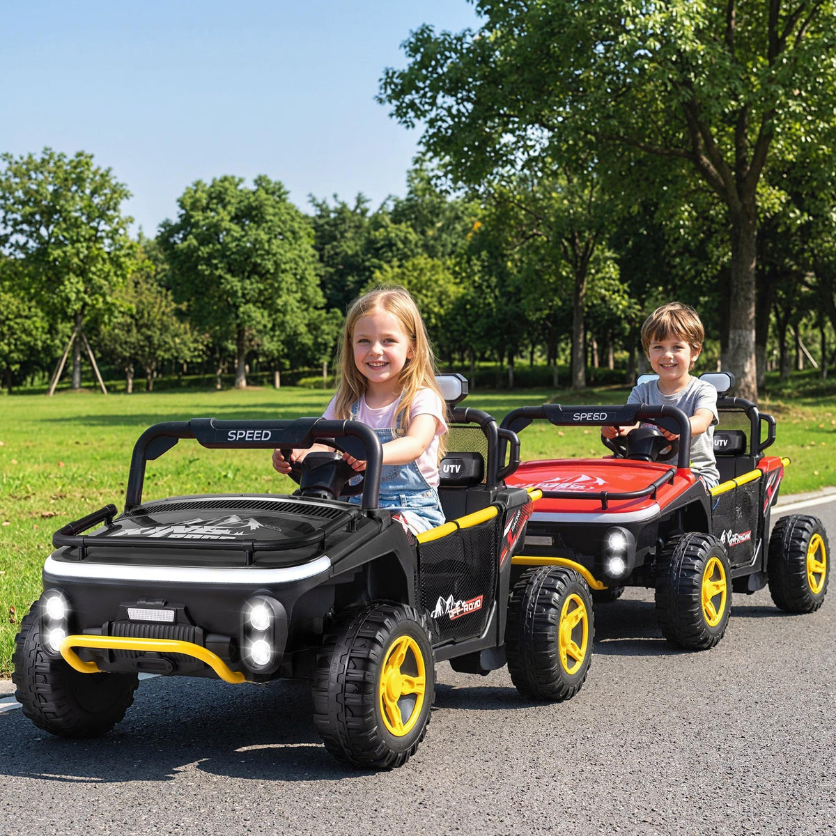 24V Ride on Toy for Kids 2 Seater Ride on Truck Car with Horn Music Story