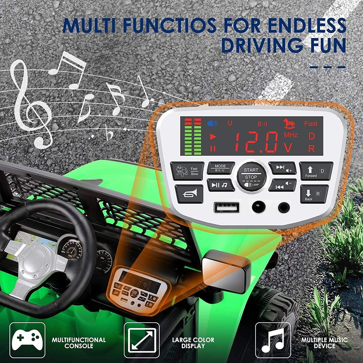 24V 12V Kids Electric Car with Remote Control - 2 Seater Ride On Truck