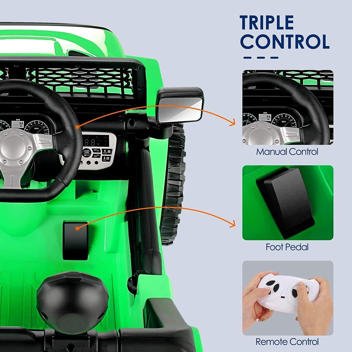 24V 12V Kids Electric Car with Remote Control - 2 Seater Ride On Truck