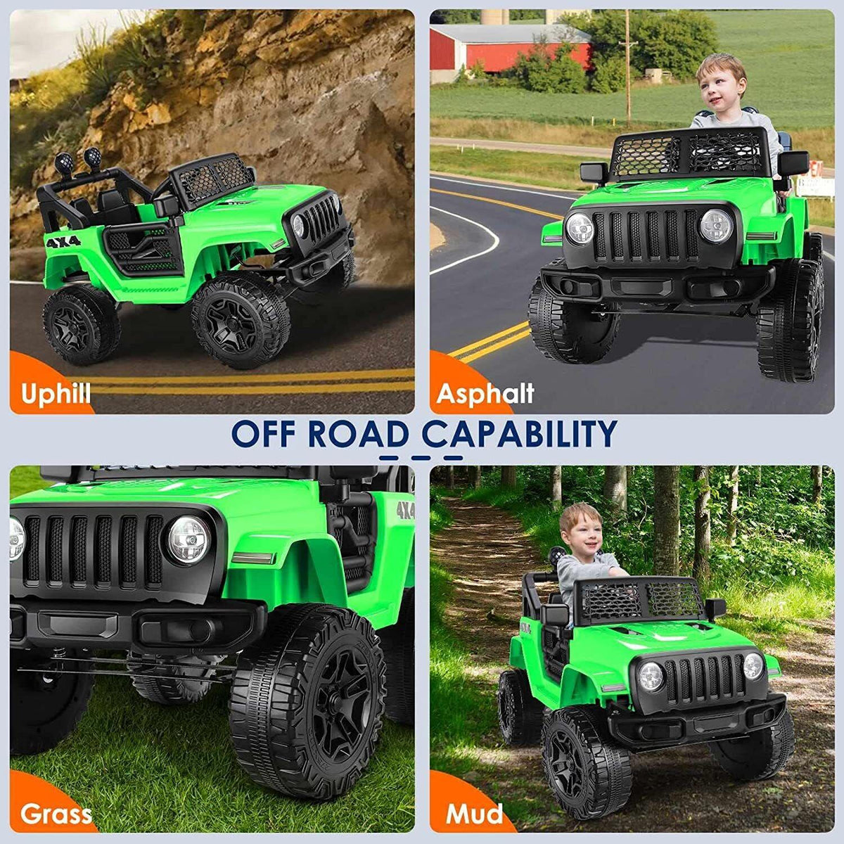 24V 12V Kids Electric Car with Remote Control - 2 Seater Ride On Truck
