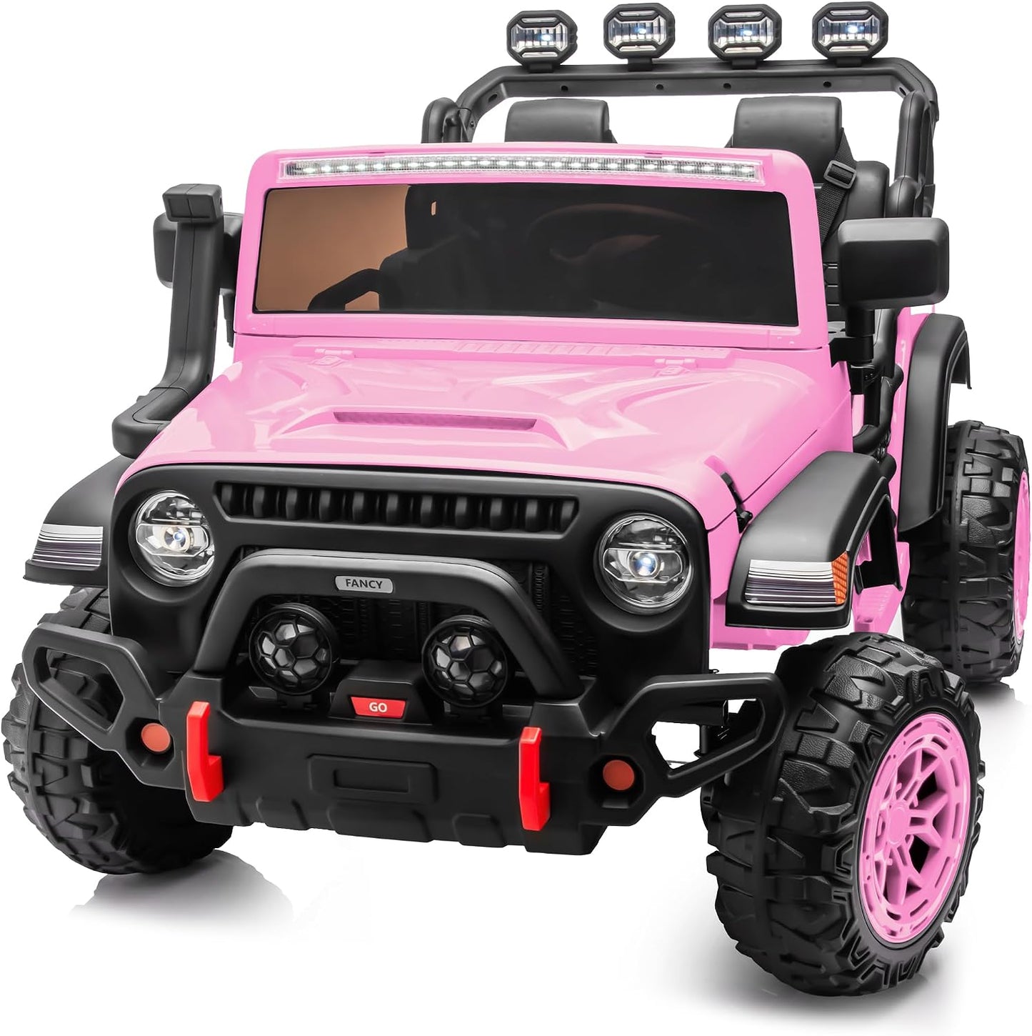 Electric 24V Kids Ride on Truck Car Jeep with MP3 Player, LED Lights, and Remote Control - 2 Seats