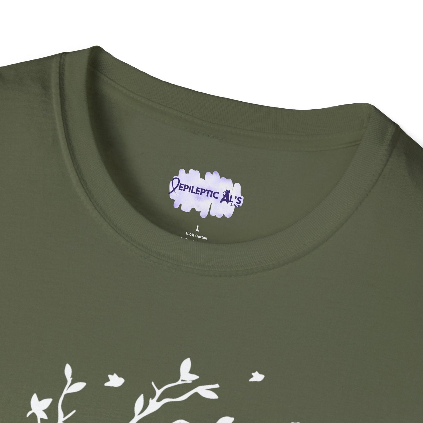 Quiet Cat Windy Branch Tee | Minimalist Cat Silhouette Shirt