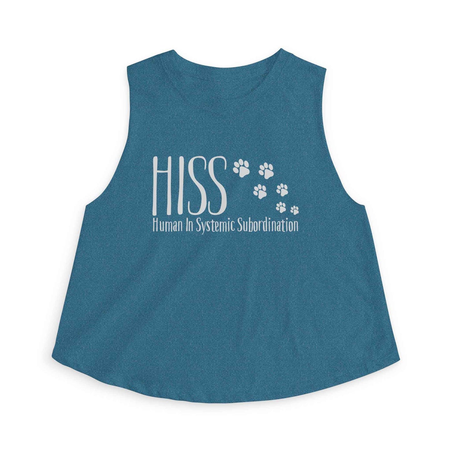 HISS Crop Tank – Human in Systemic Subordination Cat Crop Top
