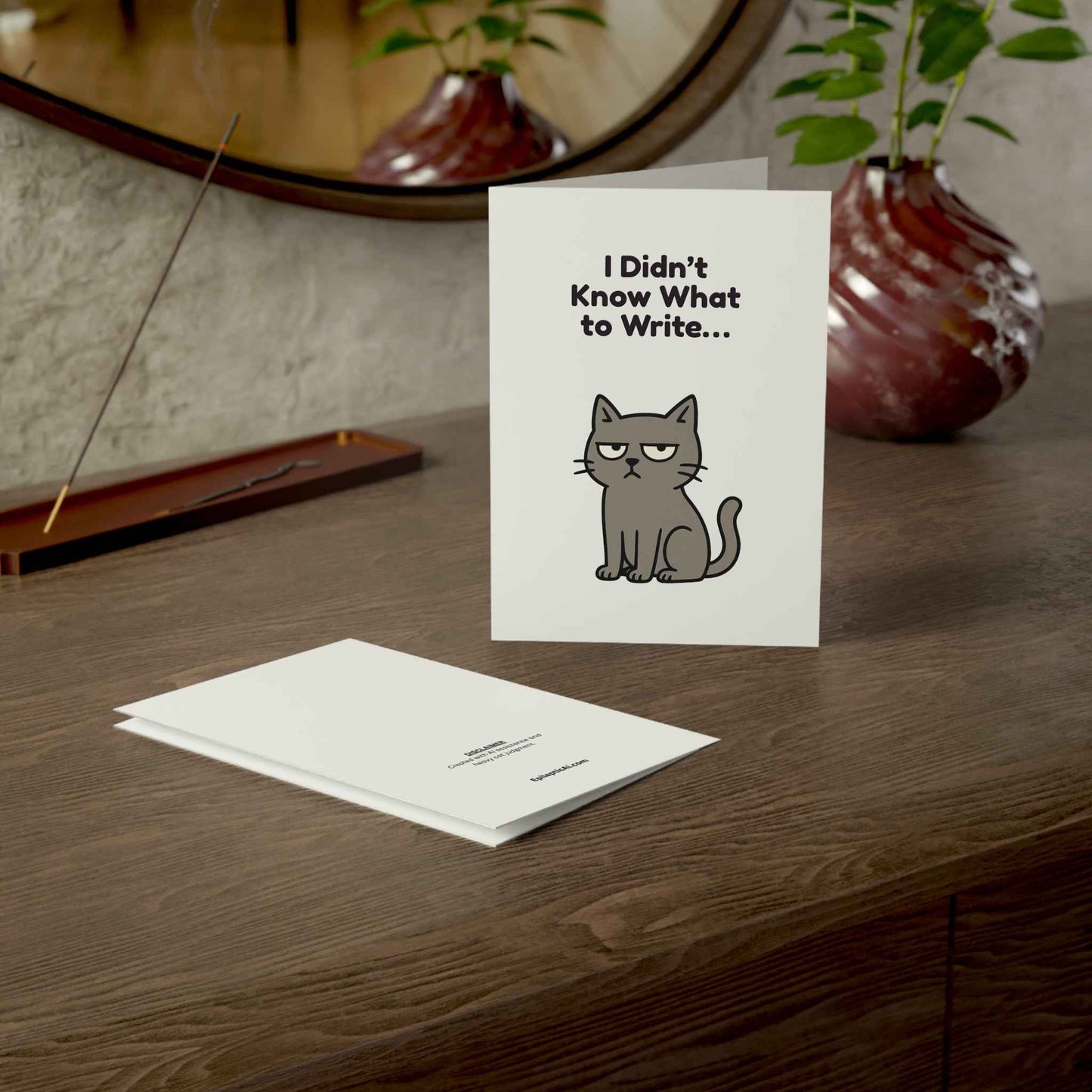 Funny Cat Keyboard Greeting Card – 10, 30, 50 pc. sets