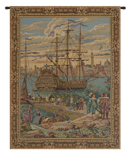 The Galleon Guardi Italian Tapestry