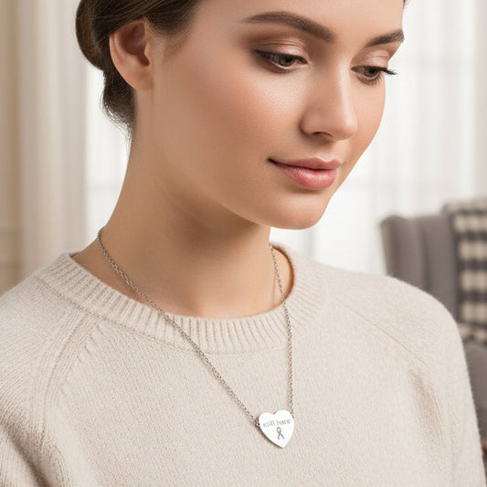Still Here – Engraved Heart Awareness Necklace