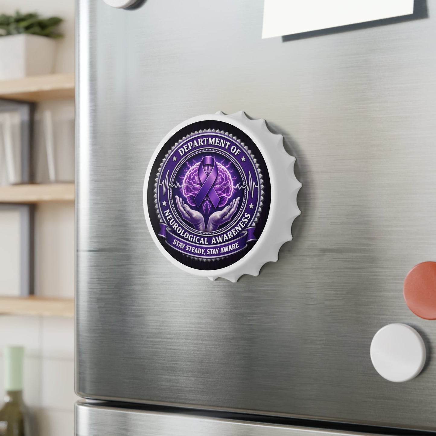 Stay Steady Neurological Awareness Magnetic Bottle Opener