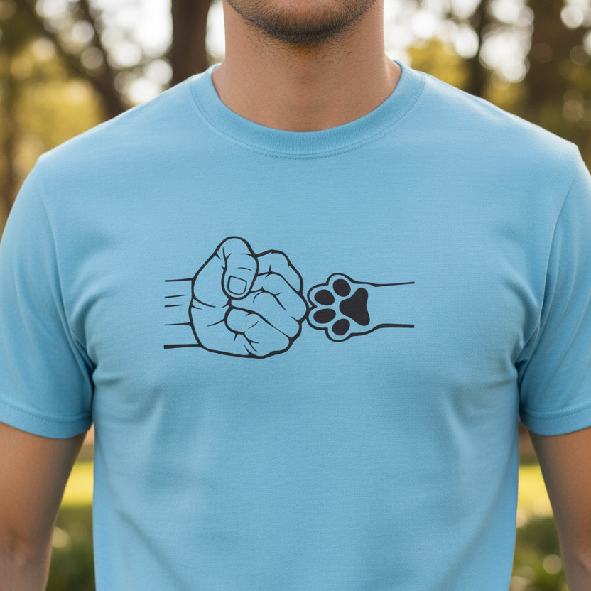 Fist Bump Paw Bump Tee | Cat Lover Graphic Shirt