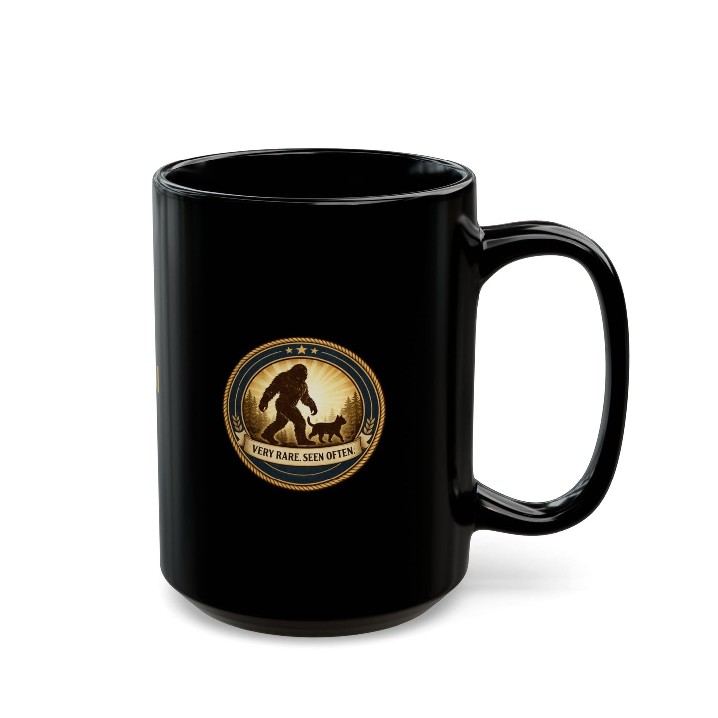 Very Rare. Seen Often. Black Ceramic Coffee Mug