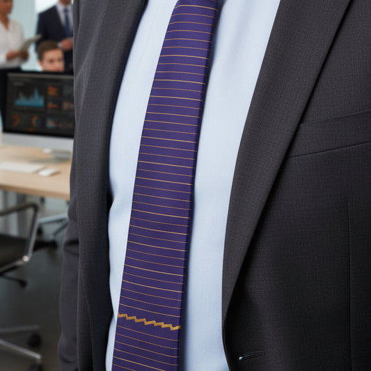 Interrupted Lines Epilepsy Awareness Necktie