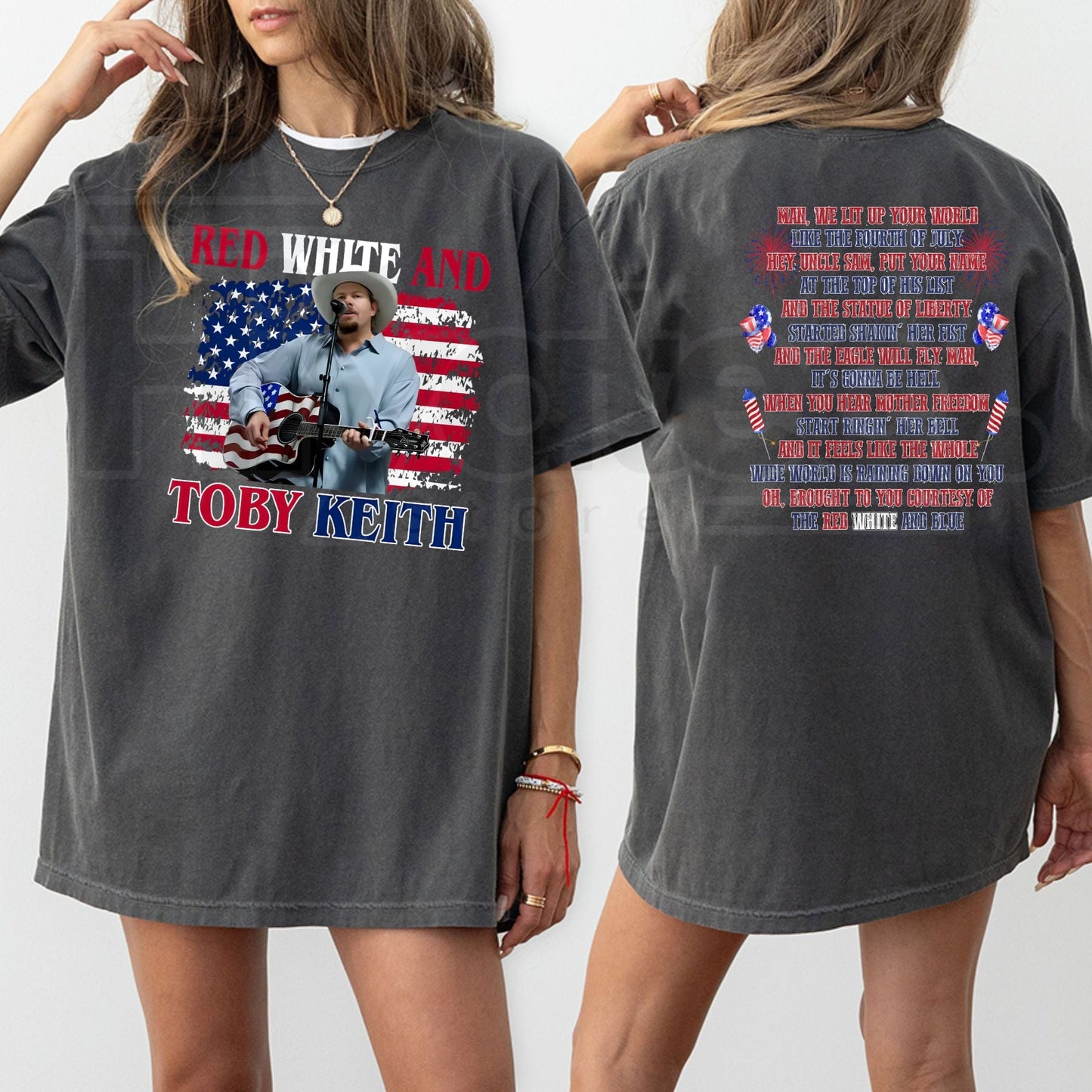 Toby Keith "Courtesy of the Red, White, and Blue" T-Shirt – Patriotic Country Legend Tribute