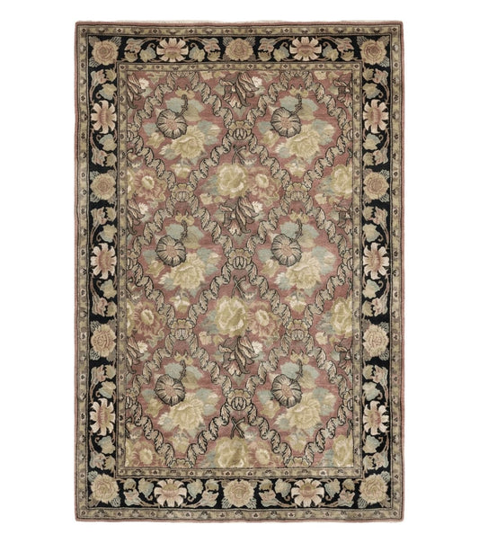 6' X 9' Handmade India Floral Oriental Wool Rug Carpet