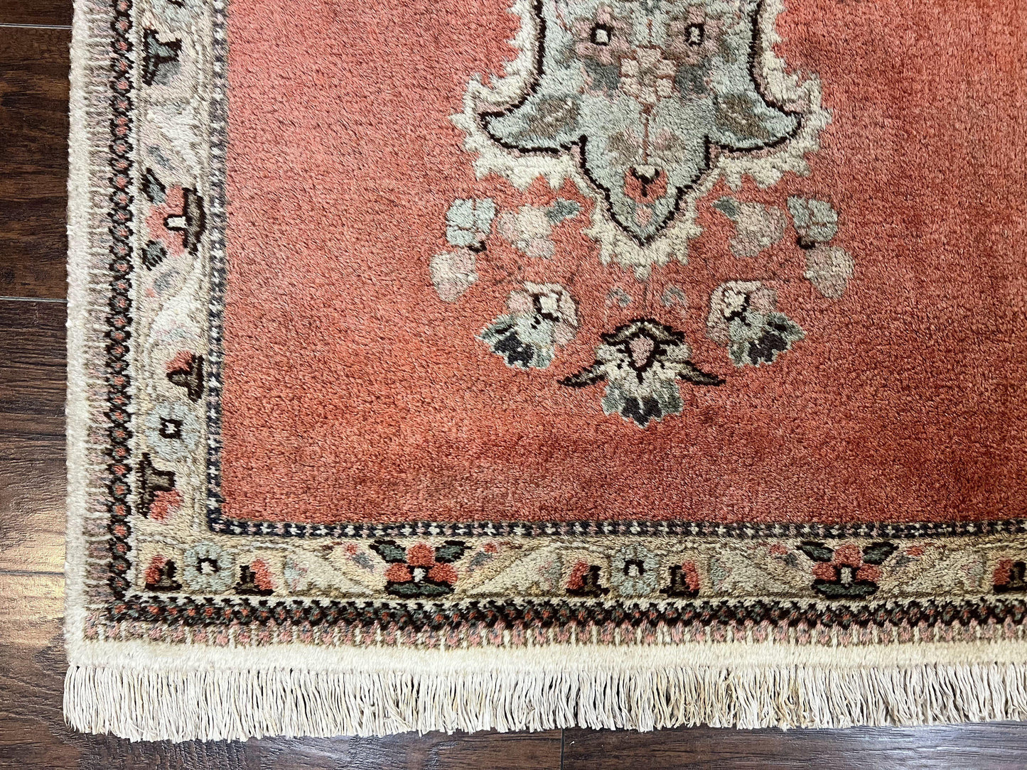 Persian Tabriz Runner Rug 3 x 12, Open Field, Terracotta