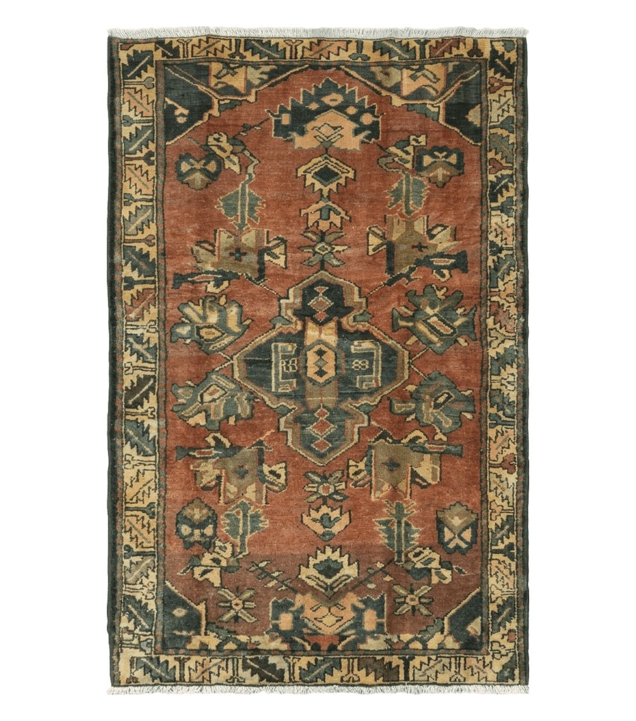 4' X 6' Antique 1920 Handmade Turkish Wool Rug Veg Dye Nice