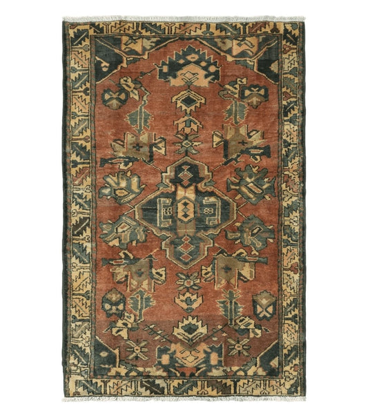 4' X 6' Antique 1920 Handmade Turkish Wool Rug Veg Dye Nice