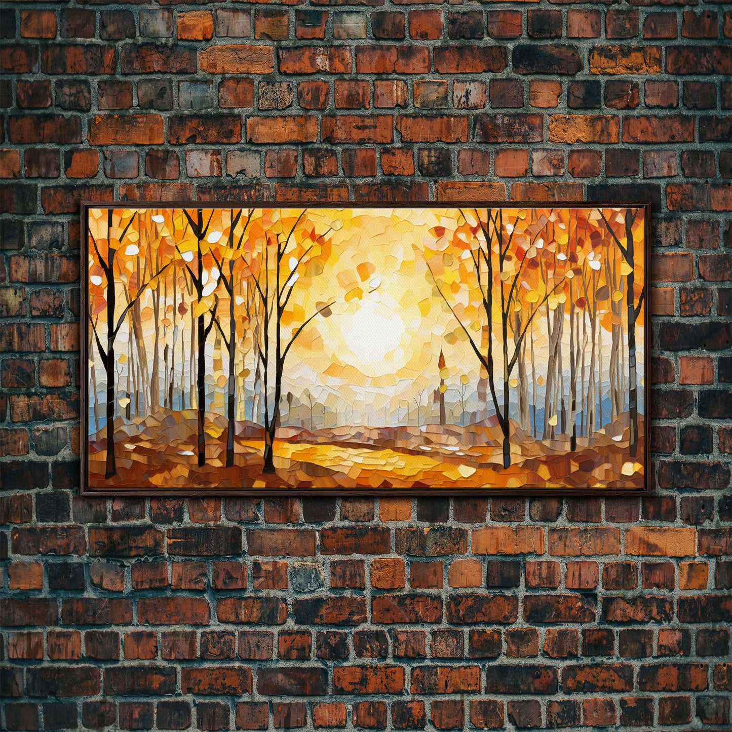 Beautiful Fall Decor Framed Canvas Print, Autumn Decor, Fall Wall Art, Above Mantle Wall Art, Art For Mantle Wall Art