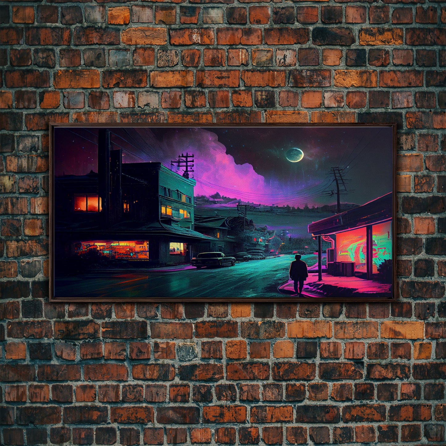 Scifi Art, Framed Canvas Print, Night Of The Comet
