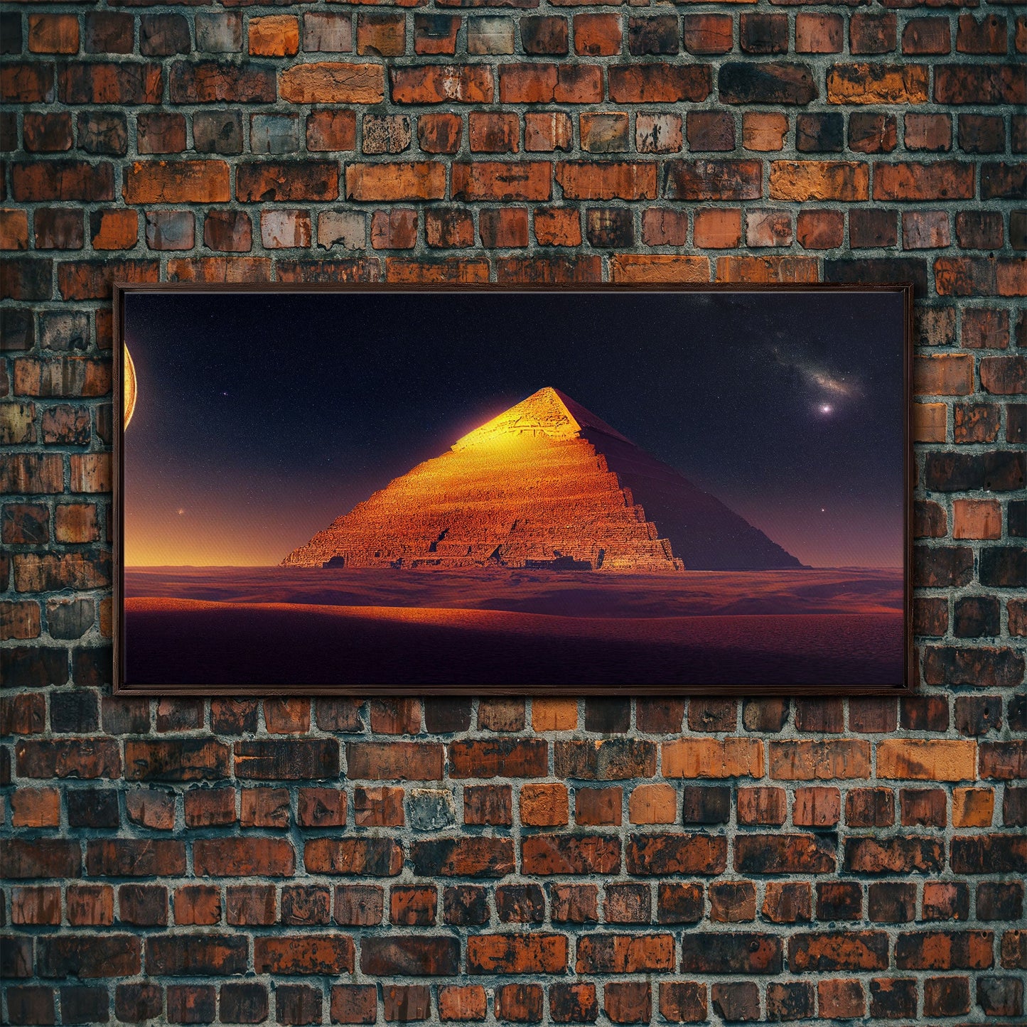 Pyramid Wall Art, Sands of Egypt, Ready To Hang Canvas Print, Framed Wall Art