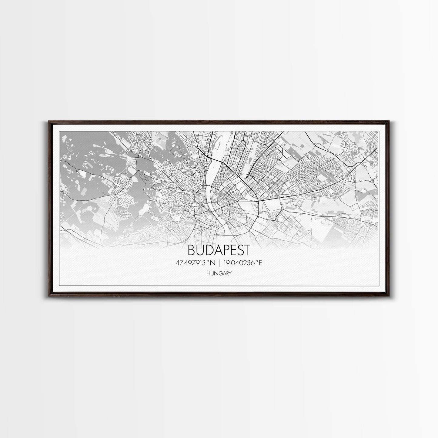 Budapest Street Map, Hungary Map, Map Print, Modern Art, Wall Art, Canvas Art, Moving Gifts, Gift For New Home, Guest Room Decor, Prints