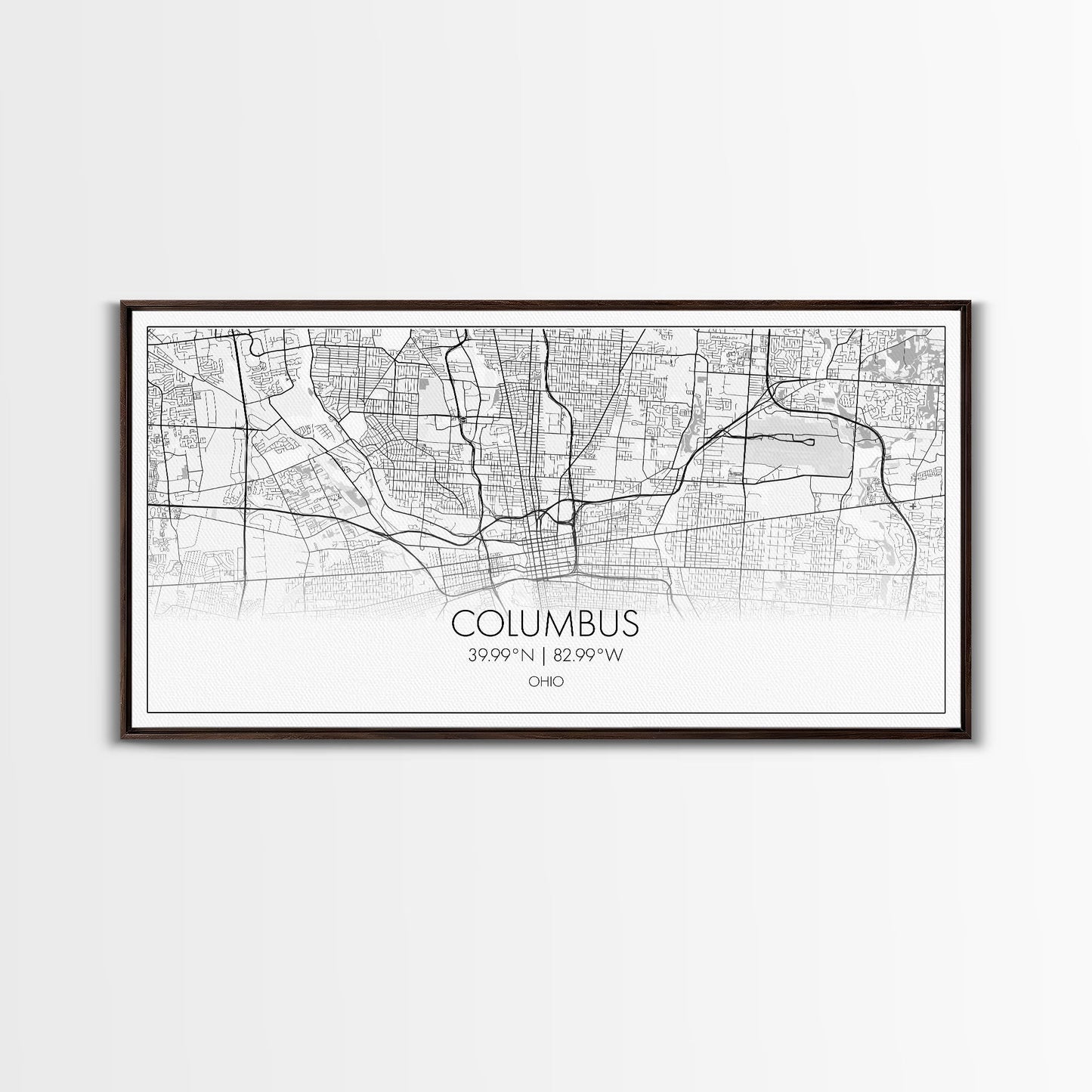 Columbus Street Map, Ohio Map, Map Print, Modern Art, Wall Art, Canvas Art, Cute Room Décor Aesthetic, Gift For Wife, Patriotic Décor