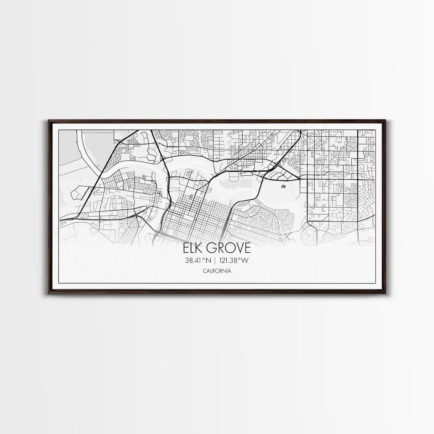 Elk Grove Street Map, California Map, Map Art, Minimalist Art, Wall Art, Canvas Art, Trendy Décor, Gift For Friend, Couple Wall Décor
