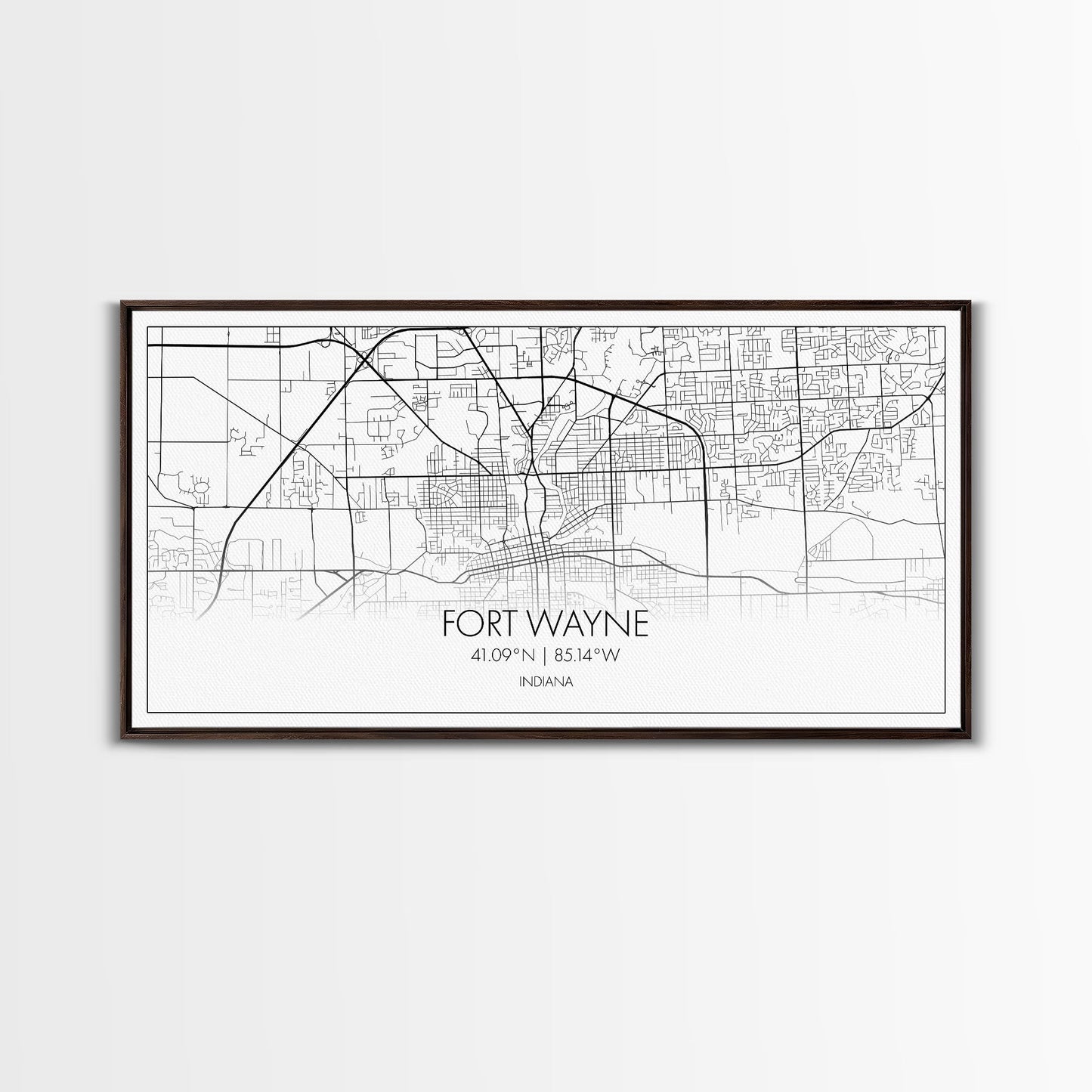 Fort Wayne Map, Nevada Map, Map Art, Minimalist Art, Wall Art, Canvas Art, Moving Gifts, Pool Room Décor, Bar Wall Art, Rustic Home Décor