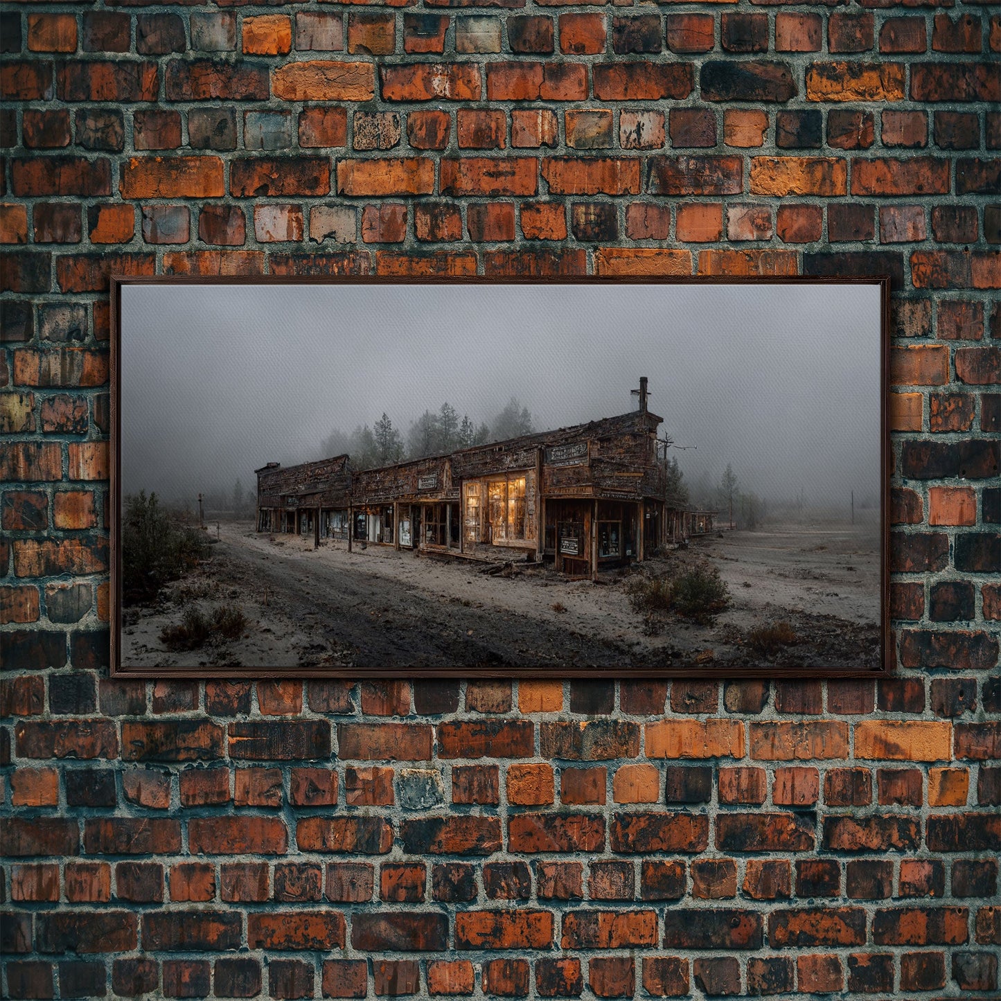 Rustic, Western theme canvas art, ghost town canvas print, wild west saloon art, man cave wall art, living room art, Cowboys