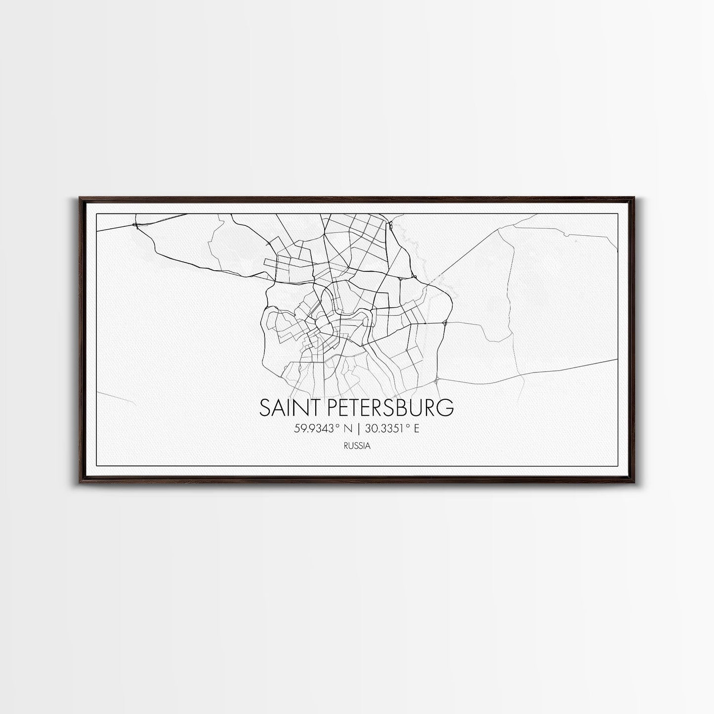 Saint Petersburgh City Map, Russia Art, Map Print, Minimalist Wall Art, Wall Art, Canvas Art, European Wall Art, Home Décor Prints, Office