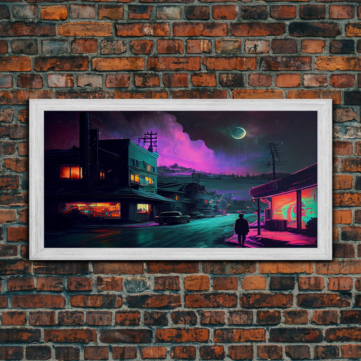 Scifi Art, Framed Canvas Print, Night Of The Comet
