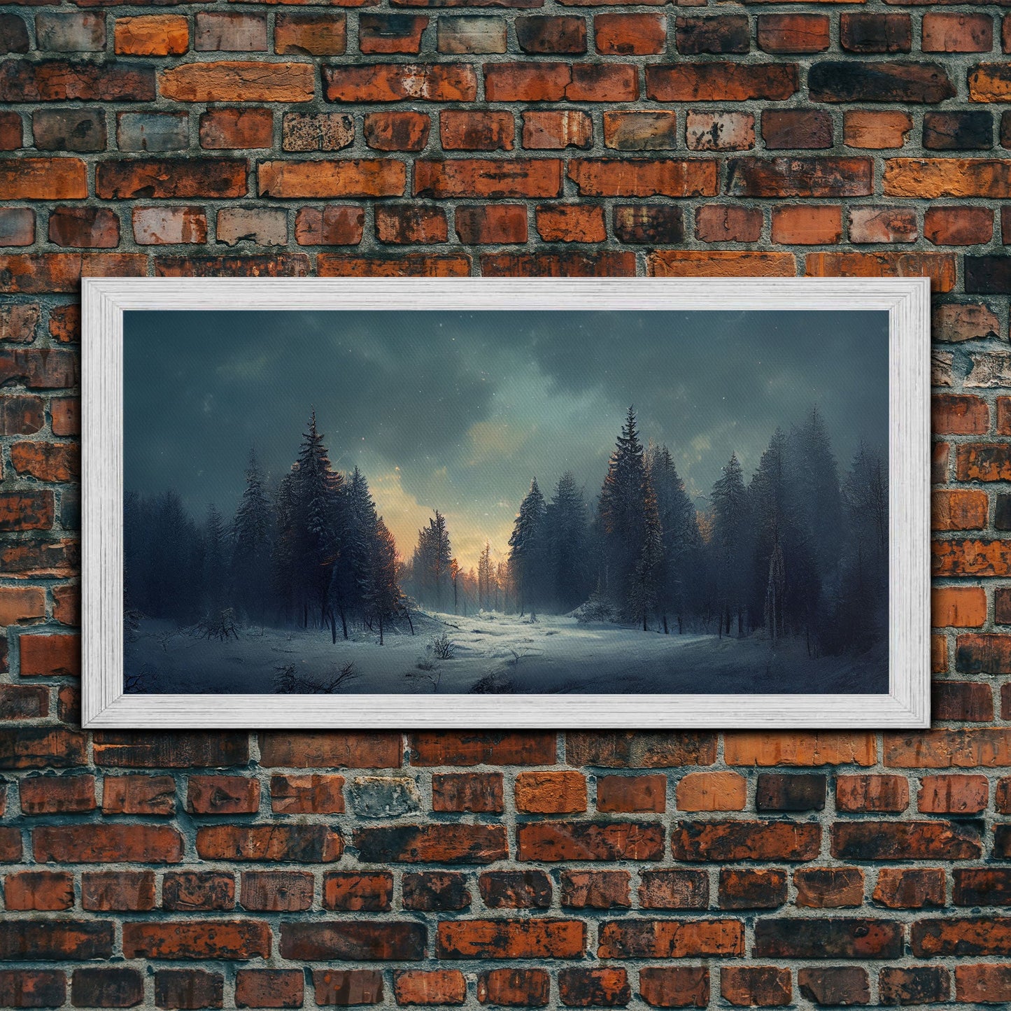 Dreamy Landscape Painting Canvas Print, country side, farmhouse decor, beautiful scenic wall art