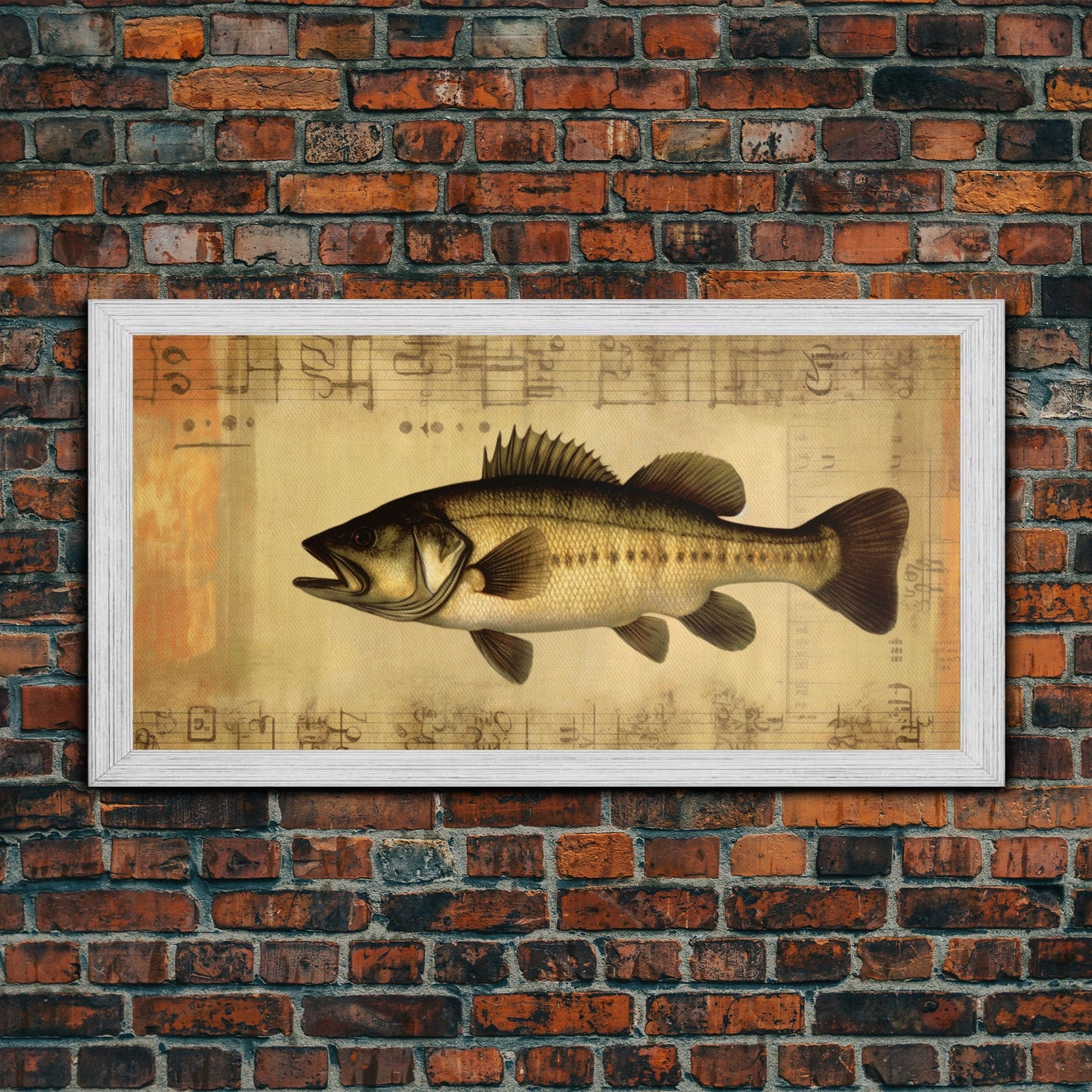 Fish Wall Decor, Animal Wall Art, Nature Wall Art, Minimalist Wall Decor, Panoramic Wall Decor, Canvas Print, Wall Art, Framed Canvas Art